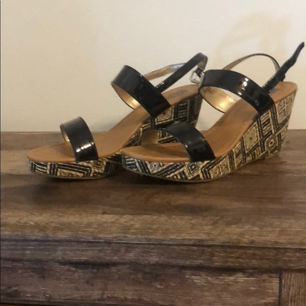 Mix No 6 Black Wedges Size 11